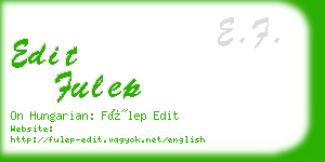 edit fulep business card